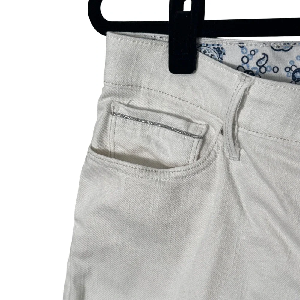 Levis 525‎ Perfect Waist Bootcut Jeans Womens 12M White Stretch Denim